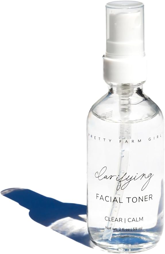 Pretty farm girl Clarifying Facial Toner - Clear & Soothe - HOCL - for Acne and Dermatitis - All Skin Types - Teen & Adult
