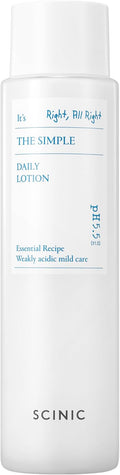 SCINIC The Simple Daily Lotion | Vegan Face Lotion for Sensitive and Irritated Skin | pH-Balanced Moisture Lotion with Madecassoside & Aloe Vera Leaf Juice | Korean Skin Care (4.9 fl.oz)