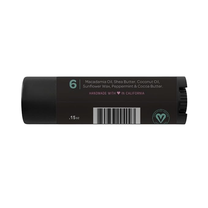 Ellovi Natural Lip Butter Lip Balm - Mint - Pure Enough to Eat - Made With Just 6 Vegan Ingredients - Moisturizing Lip Care for All Day Hydration (Single)