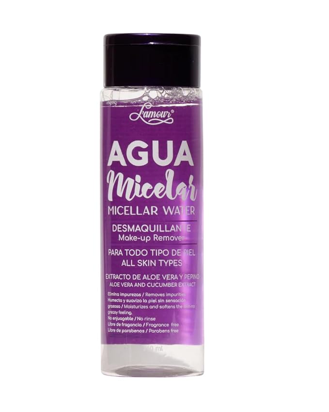 Micellar Water – 3-in-1 Facial Cleansing Water for Makeup Removal, Gentle Cleansing & Hydration – With Aloe Vera & Cucumber – No Rinse Needed