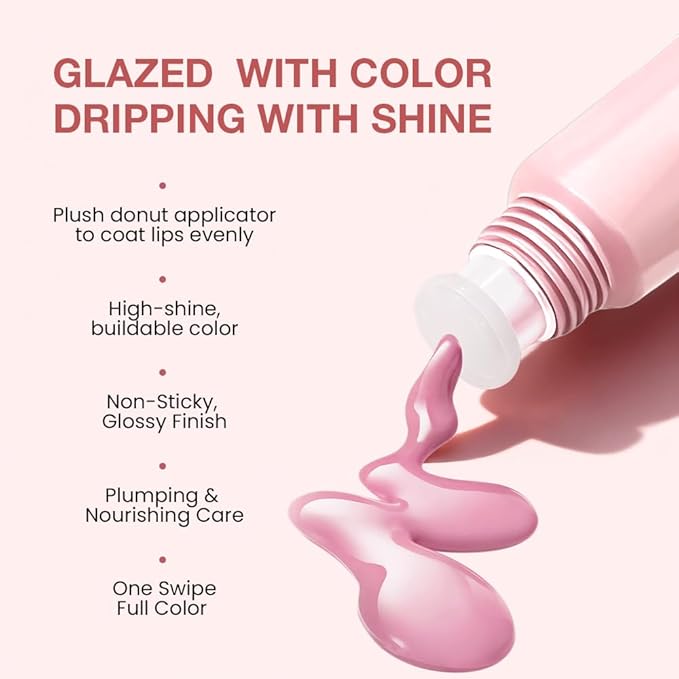 FeiCuiYun Lip Tinted Glowy Balm Hydrating Tinted Lip Serum Lip Gloss, Ultra-Hydrating Natural Vegan Lip Balm, Sheer-Tinted Shine & Hydration, Soothes & Softens Dry Lips Skincare (Light Pink)