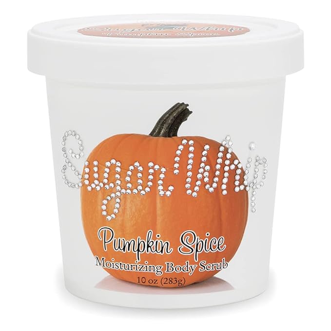 Primal Elements Sugar Scrub, Exfoliating Sugar Whip, Face and Body Cleanser, Moisturizer, Pumpkin, 10 oz Package