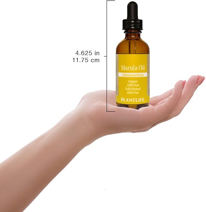 Plantlife Marula Carrier Oil - Cold Pressed, Non-GMO, and Gluten Free Carrier Oils - for Skin, Hair, and Personal Care - 2 oz