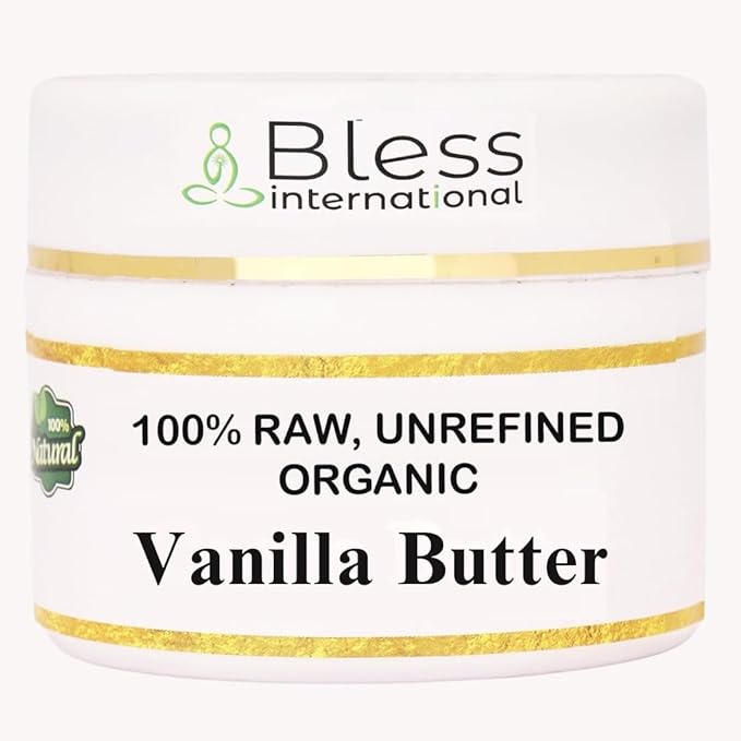 Organic Raw Vanilla Butter 100% Pure,Natural & Unrefined| Skin Moisturizer For Face, Body & Hair| 4 OZ/115 GM Ivory / White Grade A | DIY Creams, Balms, Lotions, Soaps| Softens Dry & Tough Skin