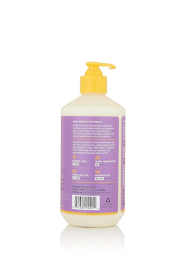 Alaffia EveryDay Shea Body Lotion, Cruelty Free Calming Body Lotion for Normal to Very Dry Skin. Made with Fair Trade Shea Butter and Neem. No Parabens, Vegan, Lavender Fl 16 Oz