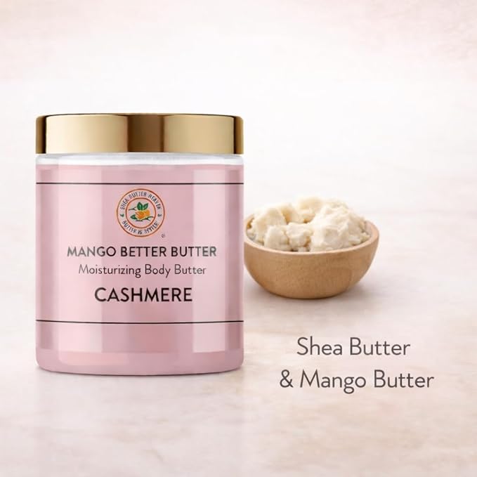 Mango Better Butter® Cashmere – Moisturizing Body Butter for Everyday Skin Care, 7 oz