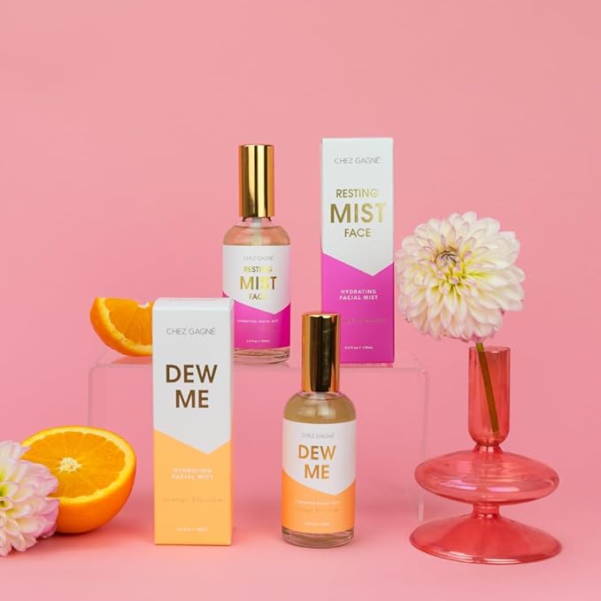 Hydrating Facial Mist Spray 3.4 fl oz - Resting Mist Face Orange Blossom - Vegan Clean Beauty Face Mist - With Aloe, Hibiscus, Sea Grape and Snow Mushroom - Made in USA - Glow and Setting Spray