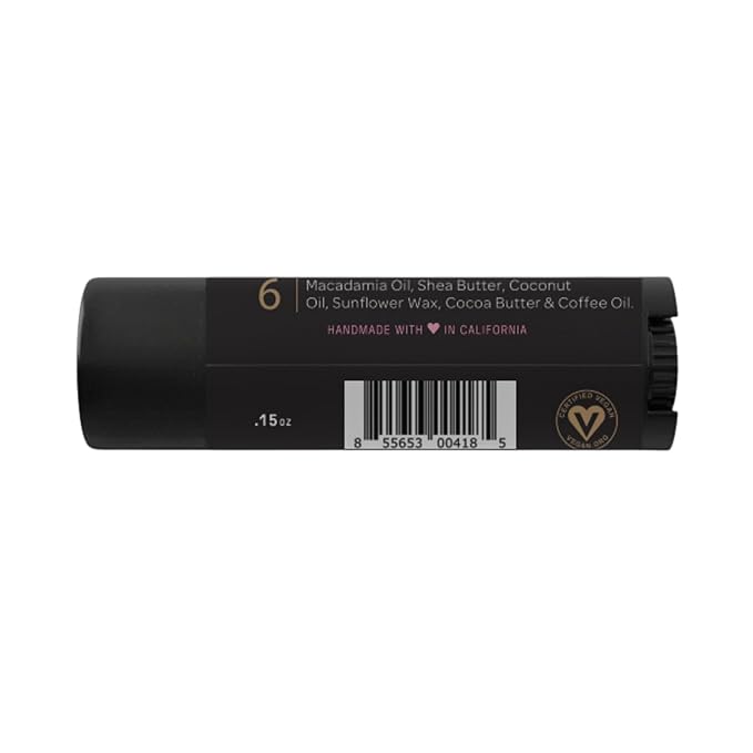 Ellovi Natural Lip Butter Lip Balm - Coffee - Pure Enough to Eat - Made With Just 6 Vegan Ingredients - Moisturizing Lip Care for All Day Hydration (2-Pack)