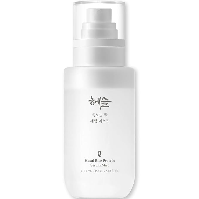 Rice Protein Serum Mist, Korean Skincare for Sensitive Skin, Radiance Boost, Deep Hydration, 75% Rice Water, Low-Irritation, Dual Layer System, Valentine's Day Gifts for Woman | 150ml