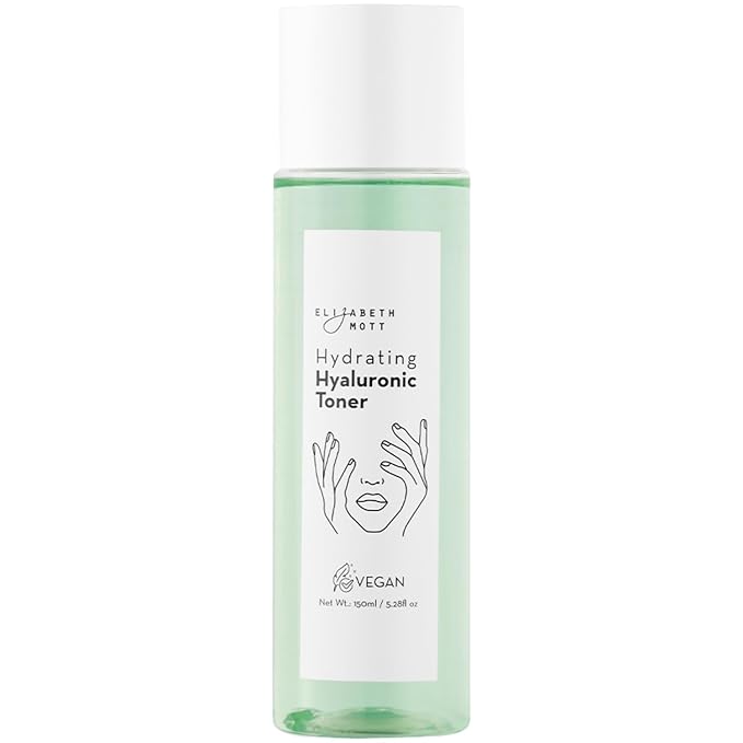 Elizabeth Mott Hydrating Hyaluronic Toner - 2‑in‑1 Serum & Toner Hyaluronic Acid & Antoxyl Extract - Lightweight Korean Skincare for Hydration, Pore Minimizer & Glow – Vegan & Cruelty-Free, 150 ml
