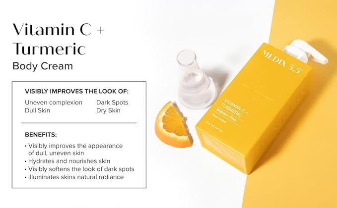 MEDIX Vitamin C Cream + Niacinamide Brightening Body Lotion | Anti Aging Moisturizer Vitamin C Lotion For Women & Men To Soften The Look Of Dark Spots, Wrinkles, & Uneven Looking Skin Tone, 15 Fl Oz