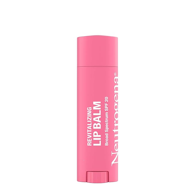 Neutrogena Revitalizing Tinted Lip Balm Broad Spectrum SPF 20 Sunscreen, Moisturizing Lip Balm with a Sheer Tint for Softer, Smoother, Healthier-Looking Lips, Sheer Healthy Blush 20, .15 oz