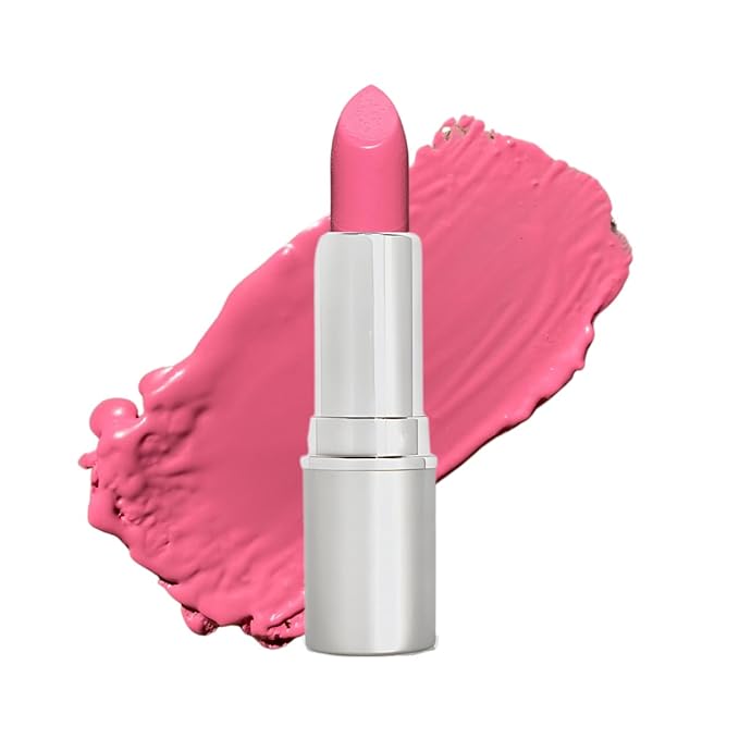 Honeybee Gardens Truly Natural Long Lasting Lipstick, Valentine, True Medium Pink, Naturally Hydrating & Nourishing, Vegan, Gluten-Free & Cruelty-Free, 0.11 oz / 3 g