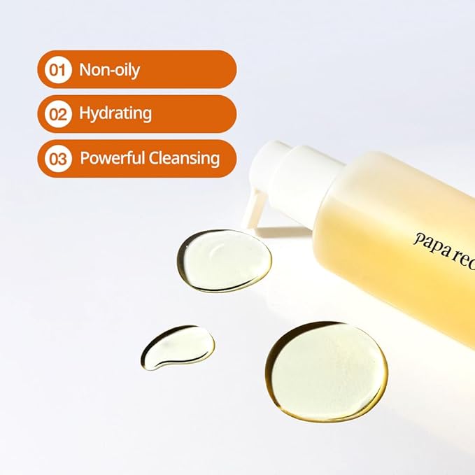 Papa Recipe Blemish Cleansing Oil 300ml – 71% Rice Bran Oil, Waterproof Makeup Remover & Blackhead Support, Hydrating Gentle Formula – Korean Facial Cleanser