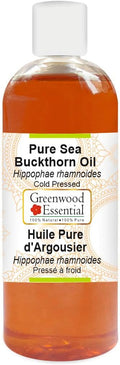 Greenwood Essential Pure Sea Buckthorn Oil (Hippophae rhamnoides) Cold Pressed 200ml (6.76 oz)