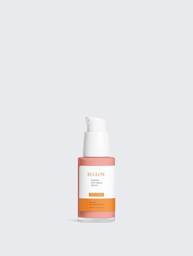 ReGlow Peptide Anti-Aging Serum – Hyaluronic Acid & Peptides for Wrinkle Reduction, Firming & Hydration – ECOCERT Natural Certified, Vegan – 30ml (1.01 fl oz)