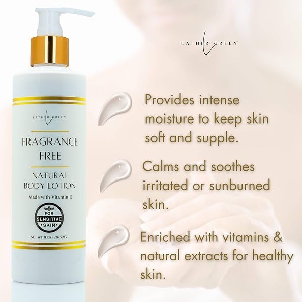 Fragrance-Free Natural Body Lotion with Deep Hydration & Soothing Relief – 8 oz