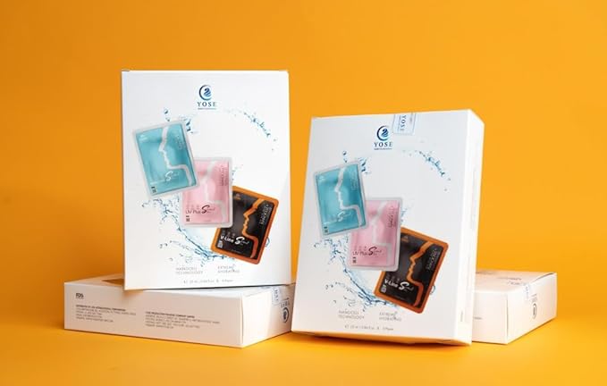Yose Bio Mask Vegan Coconut Water Mask Sheet Hydration and Moisture Skin Rejuvenation Revitalization and Brightening Anti Aging Mat Na Sinh Hoc Yose Bio - (6 Packs/Box)