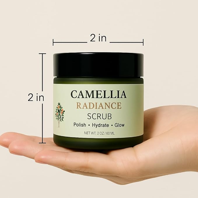 Antioxidant Facial Scrub, Green Tea & White Tea Exfoliating Treatment, Natural Moisturizing Face Scrub with Aloe & Jojoba, 2 oz
