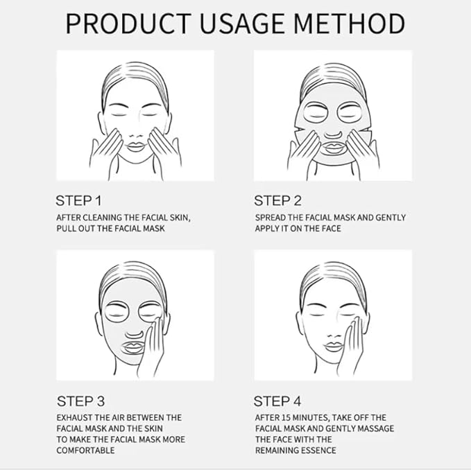 Natural Facial Sheet Mask, Moisturizing Hydrating Fruit Facial Mask For All Skin Types (Aloe Vera Nicotinamide Moisturizing Mask)