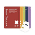 INNA ORGANIC Face Mask Set, Non Toxic Sheet Mask for Sensitive Skin, Anti-Aging & Hydrating, EWG & COSMOS Certified (Pack of 5) | First Pick Discovery Set | Essential oils infused
