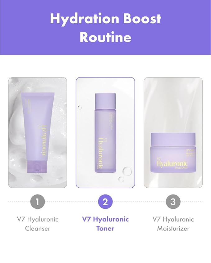 IT'S SKIN V7 Hyaluronic Toner with PHA & 7 Vitamins | Korean Hydrating Toner for Dry Skin (Pack of 1, 5.07 Fl oz.)