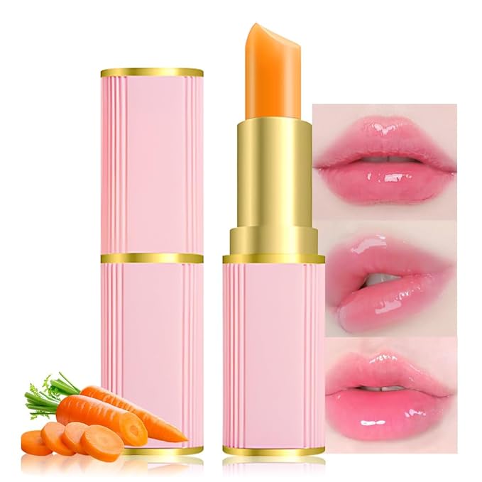 BINGBRUSH Carrot Color Changing Lipstick, Long Lasting Moisturizing Lipstick, Hydrating Lip Color for Dry Lips, Vegan & Cruelty-Free (Cherry)