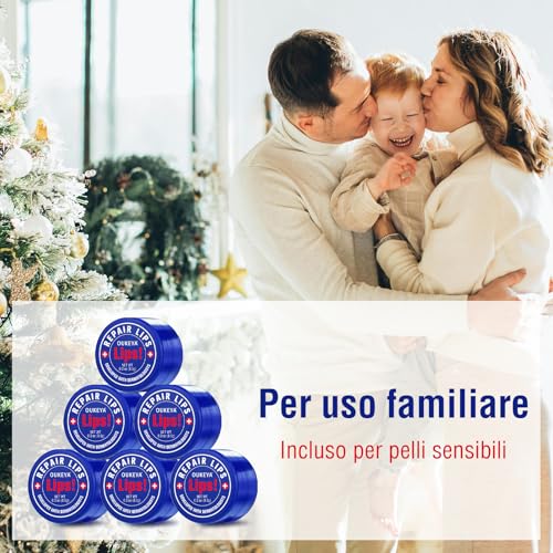 Medicated Lip Balm w/Beeswax, Petrolatum, Peppermint Oi, 100% Natural Ingredients, 24H Long-lasting Hydrating Healing Lip Balms, Lip Moisturizer for Very Dry Lips, Echapped Lips Treatment Severe