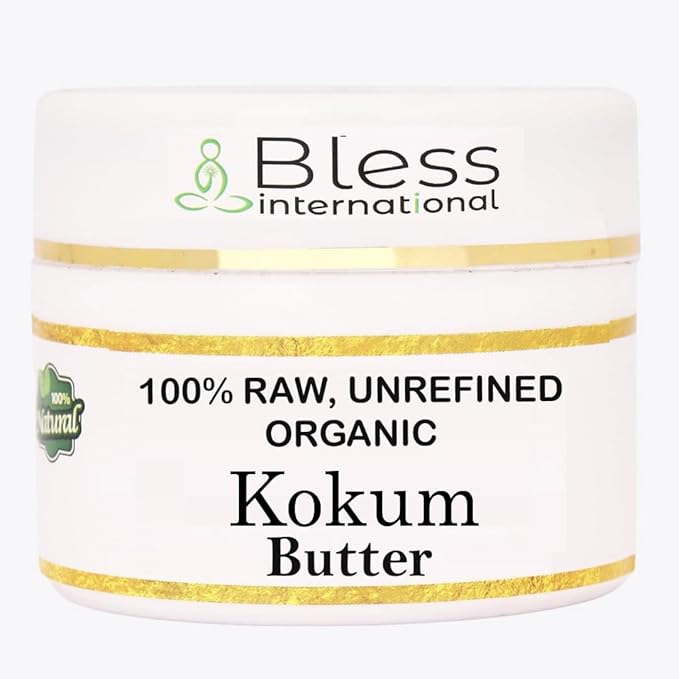 Organic Raw Kokum Butter 100% Pure,Natural & Unrefined| Skin Moisturizer For Face, Body & Hair| 8 OZ/230 GM Ivory / White Grade A | DIY Creams, Balms, Lotions, Soaps| Moisturizes Dry Skin
