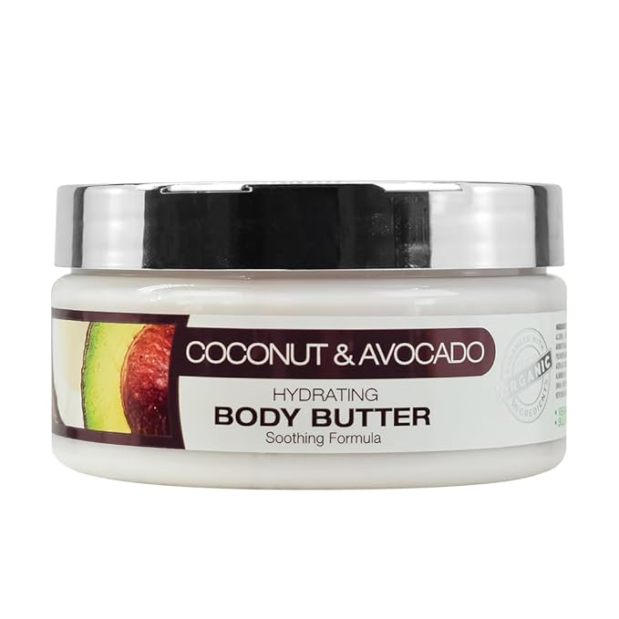 ORIGEM Body Butter for Dry Skin – Deep Hydration & Skin Repair – Coconut, Avocado, Shea & Argan Oil – Vitamin E Moisturizer for Women – Non-Greasy Body Cream – 8 Oz