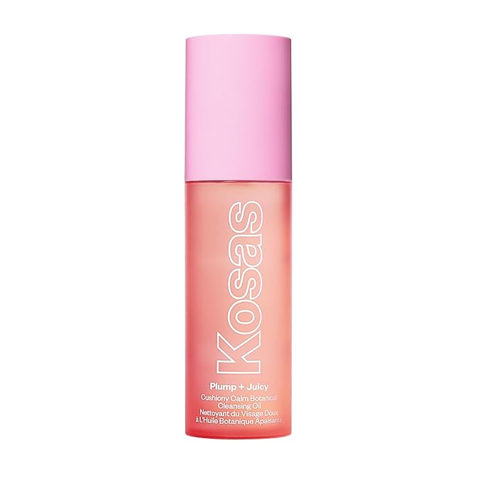 Kosas Plump + Juicy Cushiony Calm Botanical Cleansing Oil – Hydrating Makeup Remover for Sensitive Skin, Non-Greasy Oil Cleanser with Ceramides & Squalane for Soft, Soothed Skin