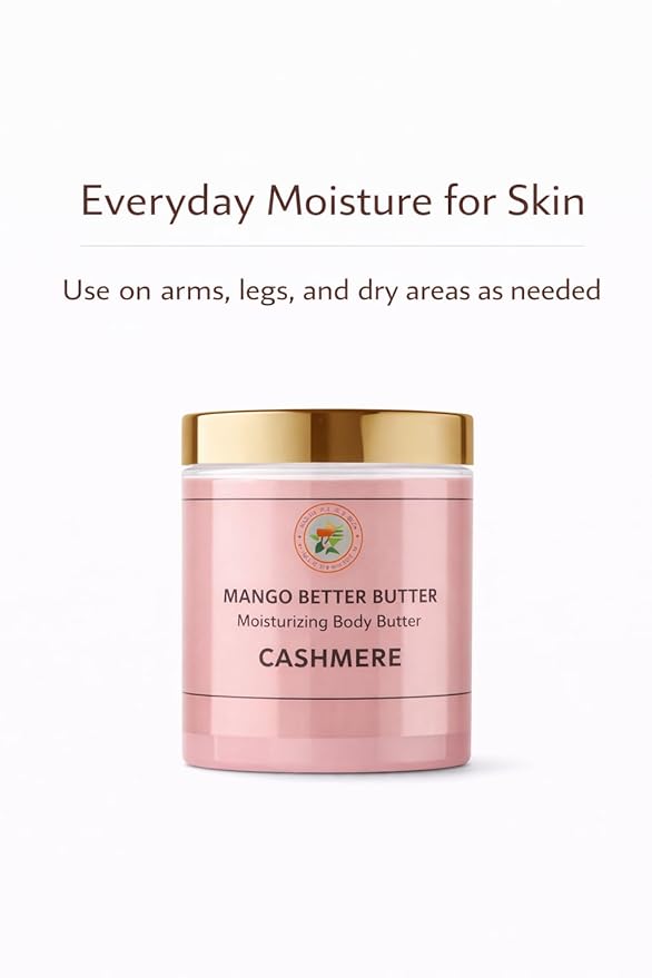 Mango Better Butter® Cashmere – Moisturizing Body Butter for Everyday Skin Care, 7 oz