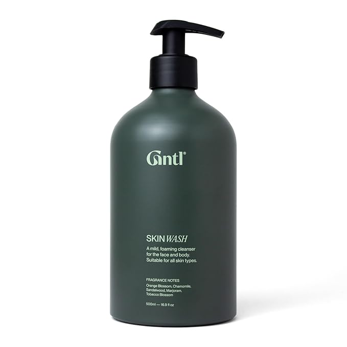 Gntl - Skin Wash | Aloe, Glycerine, Baby-Safe Surfactants | Cleanse Without Drying | Remove Dirt, SPF, Makeup | Facial-Grade Ingredients For All Skin Types, Men + Women (500 ml | 16.9 fl oz)