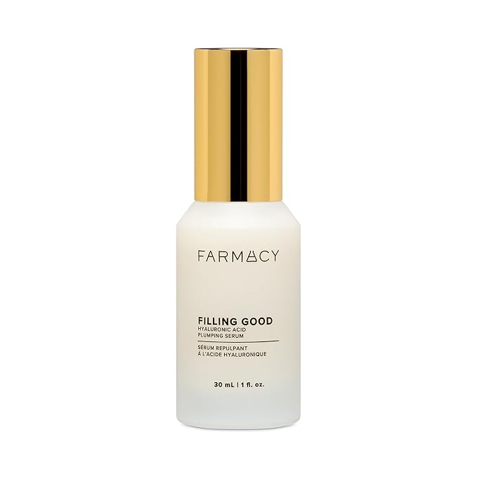 Farmacy Hyaluronic Acid Serum for Face - Filling Good Face Serum with Vegan Collagen Peptides - Helps Smooth Fine Lines + Wrinkles - Hydrating, Plumping + Anti Aging Skin Care (30ml)