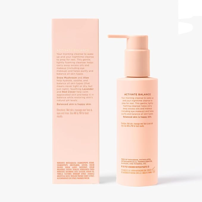 Karuna Balancing Facial Gel Cleanser | Gentle, Non-Stripping Daily Face Wash for All Skin Types | With Niacinamide, Hyaluronic Acid, and Snow Mushroom for Lightweight Hydration |150 ml