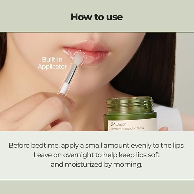 JMsolution Heartleaf Lip Sleeping Mask – Overnight Repair Lip Balm with Houttuynia Cordata & Shea Butter – Soothing & Hydrating Care for Dry, Chapped, and Sensitive Lips (20g / 0.70 oz)