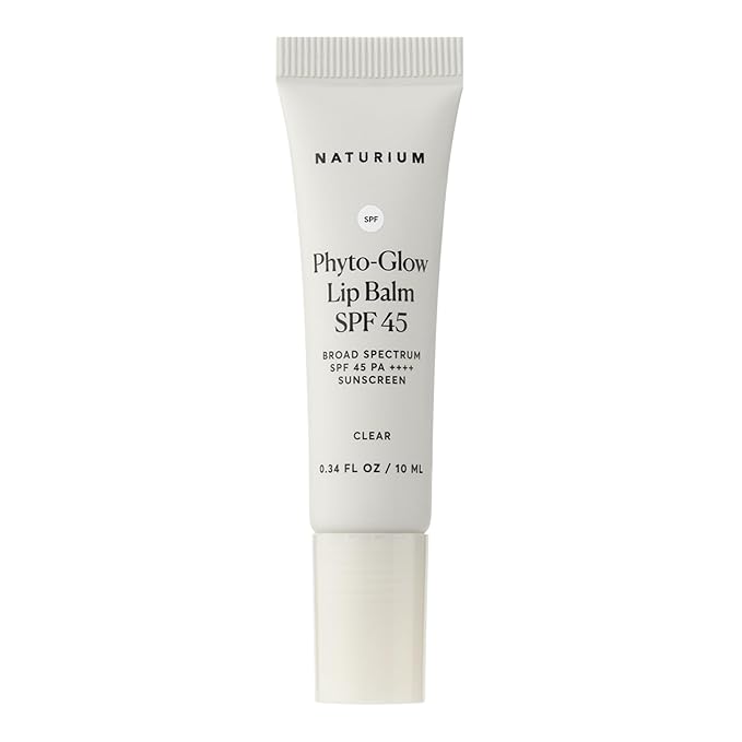 Naturium Phyto-Glow Lip Balm SPF 45 | Hydrating Gloss with Broad Spectrum Sunscreen | 0.34 FL OZ / 10 mL, Clear