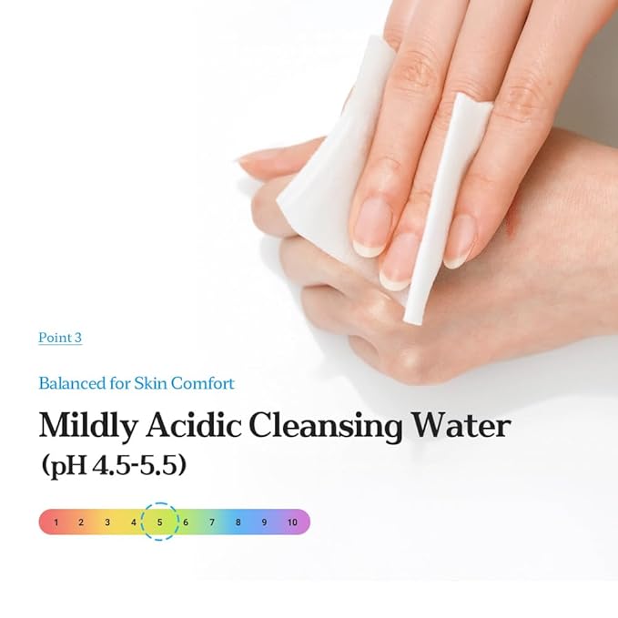 Mild Clear Cleansing Water for Makeup Removing with caulerpa lentillifera extract & Panthenol [Vegan & Korean Skincare] – 13.52 fl. oz.