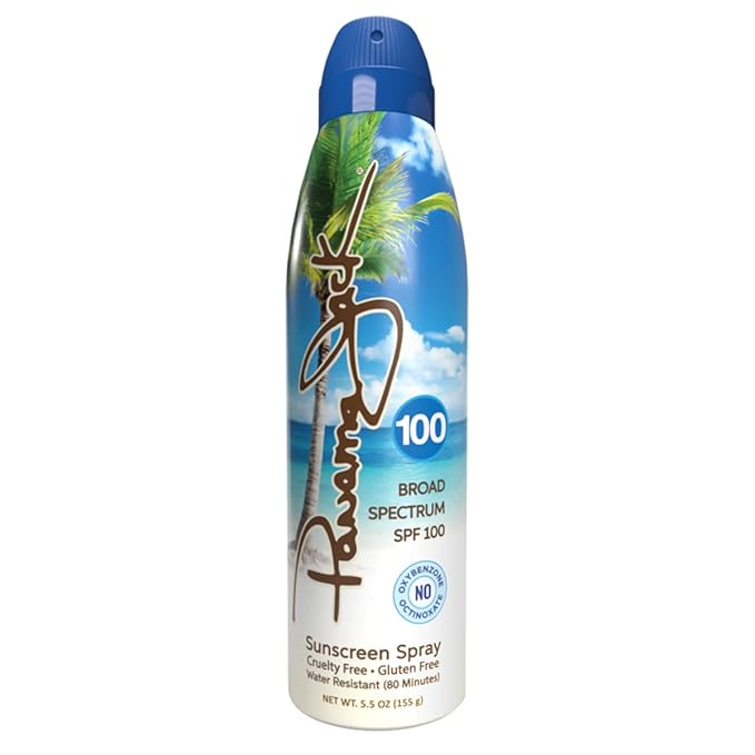 Panama Jack Continuous Spray Sunscreen - SPF 100, Broad Spectrum UVA/UVB Protection, Reef-Friendly, PABA, Paraben, Gluten & Cruelty Free, Water Resistant (80 Minutes), 5.5 OZ (Pack of 2)