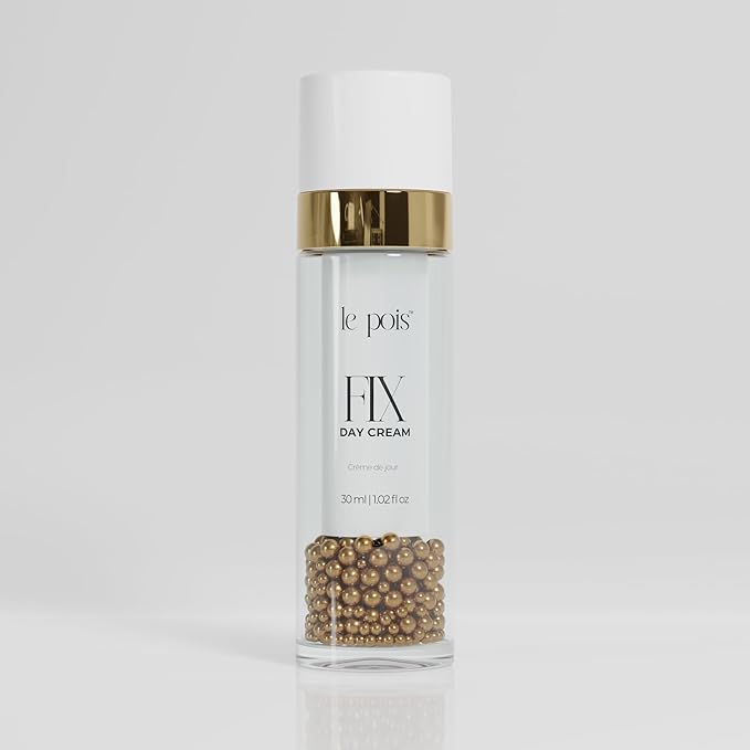 Le Pois FIX Day Cream, Plant-Based Moisturizer for All Skin Types, Fragrance-Free Anti-Aging Hydration, Wrinkle Smoothing for Sensitive Mature Skin Care