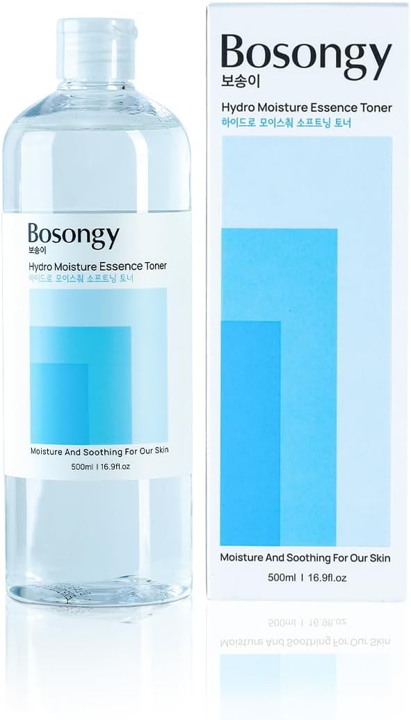 Hydro Moisture Essence Toner 500ml (16.9fl.oz) Deep Nourishing Facial Toner for Dry & Sensitive Skin, Korean Skincare Infused with Hyaluronic Acid, Panthenol, Salicylic Acid