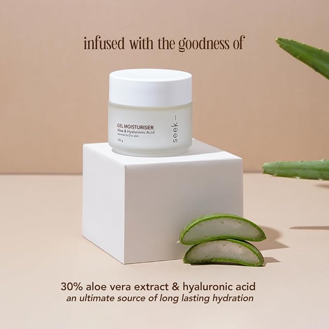 Gel Moisturiser Aloe & Hyaluronic – Lightweight Hydration for Normal to Oily Skin | Vegan, No Toxins, No Fragrance