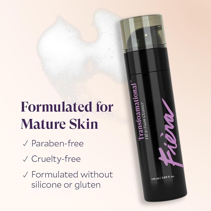 FIÈRA Oil to Foam Daily Facial Cleanser – Truffle Oil Complex, Fermented Plant Oils & Glycerin, Moisturizing and Nourishing, Soap-Free, Cruelty-Free, All Skin Types, 110ml 3.88 fl oz