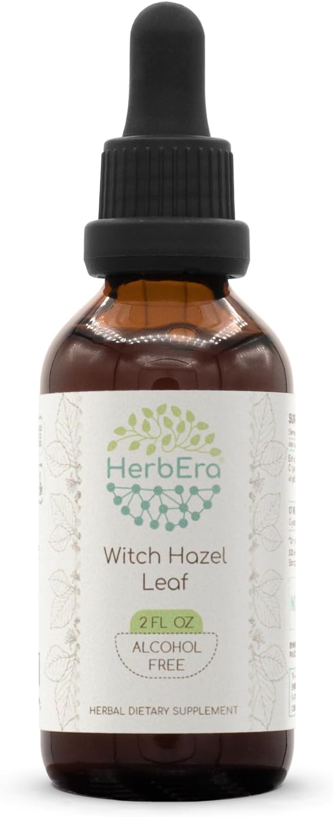 Witch Hazel Leaf B60 Alcohol-Free Herbal Extract Tincture, Concentrated Liquid Drops Natural Hamamelis virginiana Dried Leaf (2 fl oz)