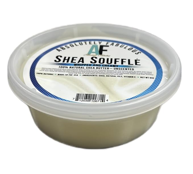 | 100% Whipped Creamy Natural Shea Butter 8oz | Absolutely Fabulous (OS, Unscented)