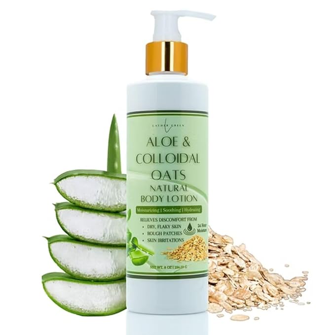 Aloe & Colloidal Oats Natural Body Lotion for Soothing Relief & Deep Hydration, 8 oz