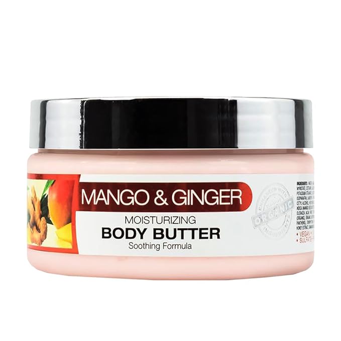 ORIGEM Body Butter for Dry Skin – Ultra-Nourishing & Hydrating Cream with Mango, Ginger, Argan Oil, Shea Butter & Honey – Moisturizer for Smooth, Glowing Skin – 8 Oz