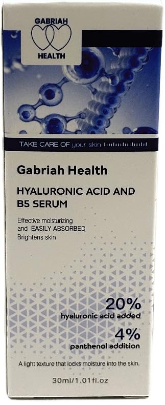Hyaluronic Acid Serum 20% + B5 Serum for Face, Deep Hydration Skin Care, Plumping Moisturizer, Anti Aging, Lightweight, Fragrance Free, 1 fl oz