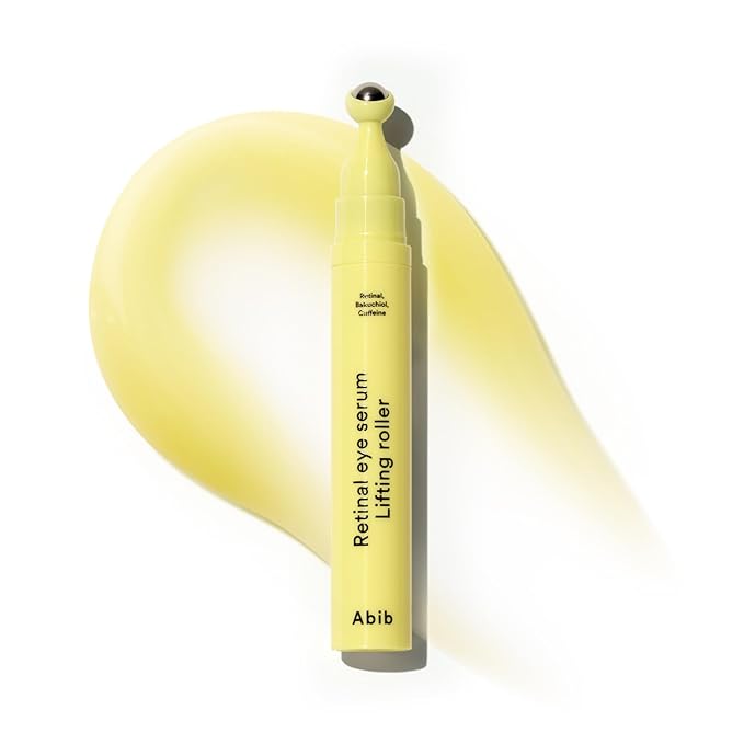Abib Retinal Eye Serum Lifting Roller 0.5 Fl Oz,15ml | Anti-Aging Eye Applicator for Wrinkles, Puffiness, Dark Circles with Caffeine & Bakuchiol for Under Eyes | Travel Size Skincare Essential