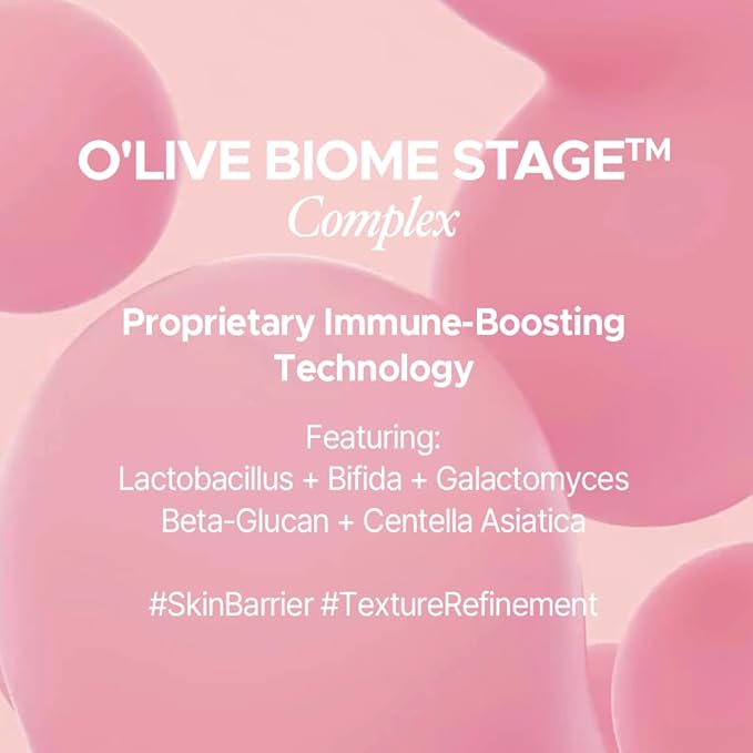 O'live Biomestage Ampoule Serum, 20ml Korean Skin Care Face Serum With Peptides, Cica, Ceramides, Centella Asiatica For Hydration & Radiance On Uneven Tones, Repair & Soothe Skin Barrier